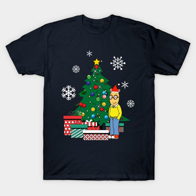 Arthur Around The Christmas Tree T-Shirt by Nova5